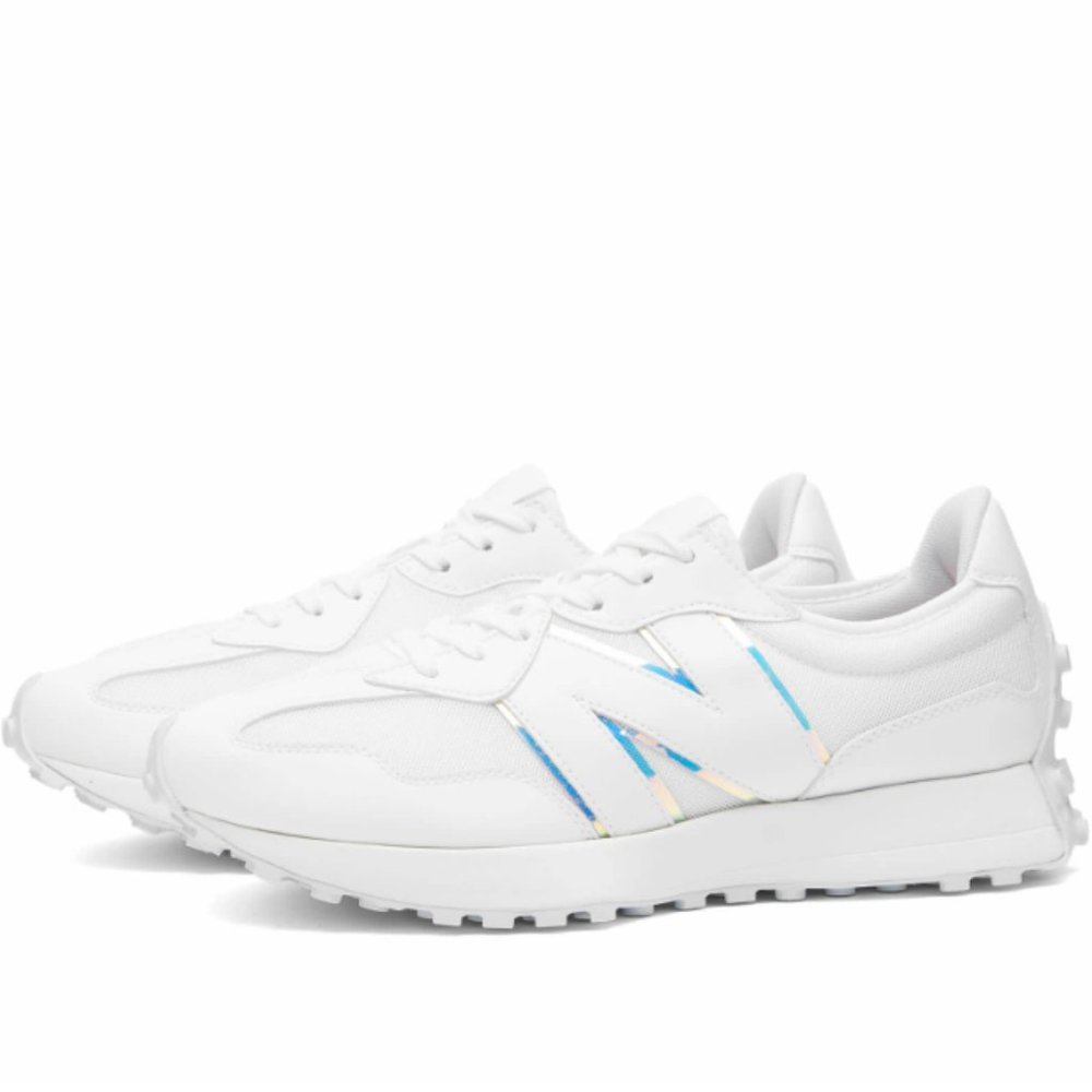 New Balance 327 Unisex W11.5/M10 Casual Sneakers Shoes White Irediscent U327WHT